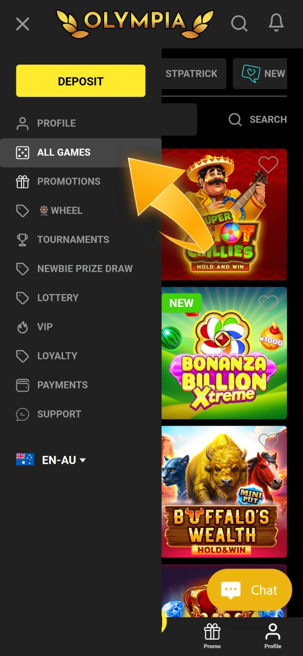 Start playing your favourite online casino games in the Olympia Android app today.