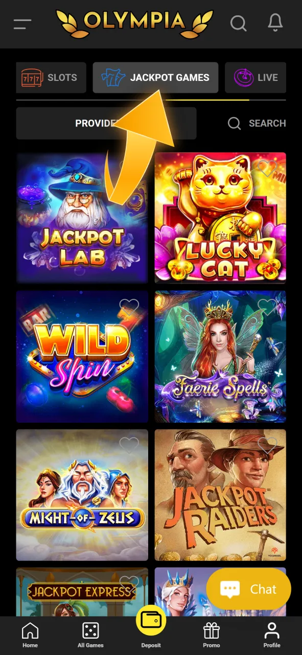 Open the premium real money casino lobby via the Olympia iOS app now.