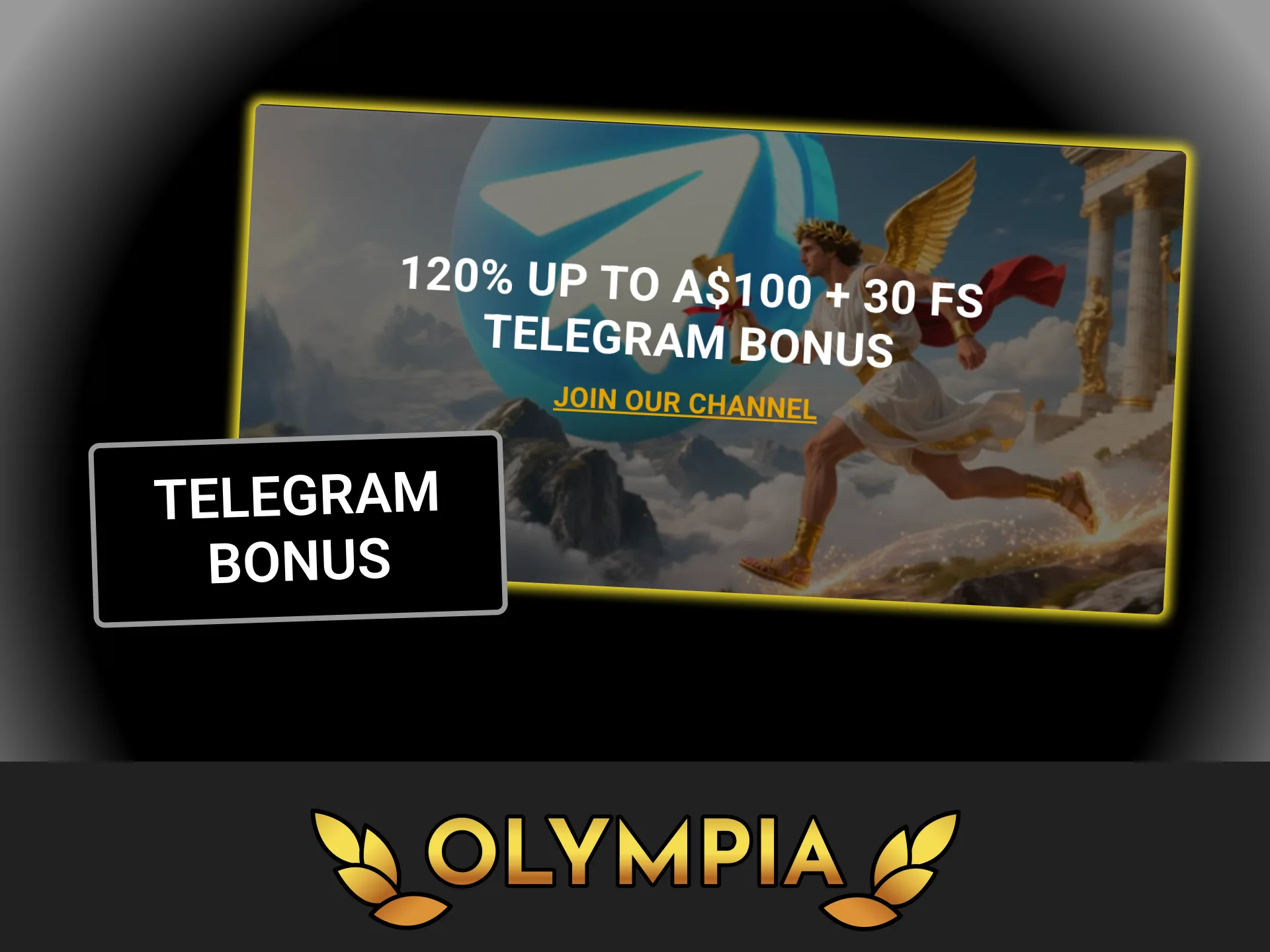 Subscribe to the official Telegram channel and get your separate deposit reward at Olympia casino.