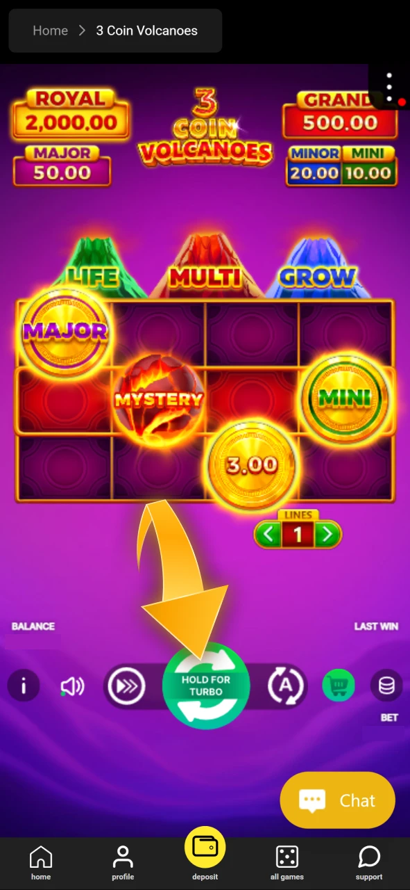 Select your preferred bet amount and claim your win at Olympia.