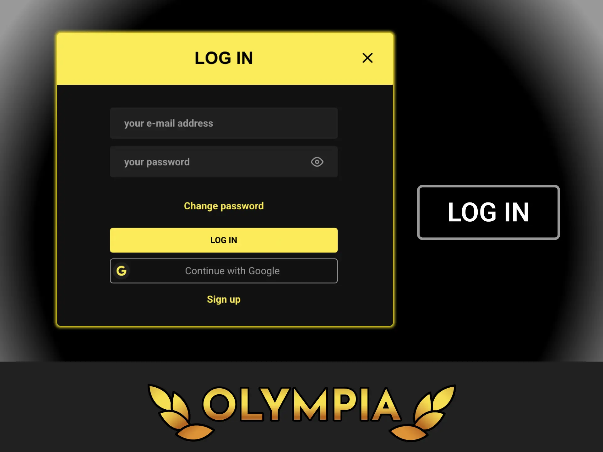Enter your authorization details, log in from Australia and play at Olympia casino.
