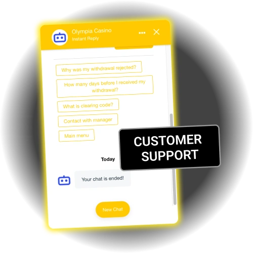 Resolve your verification or payment problems quickly and text Olympia casino managers right now.