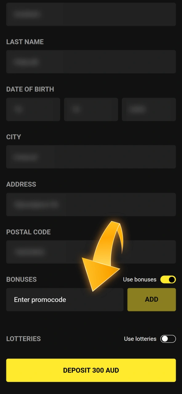 Paste your bonus coupon code into the designated field on the Olympia site.