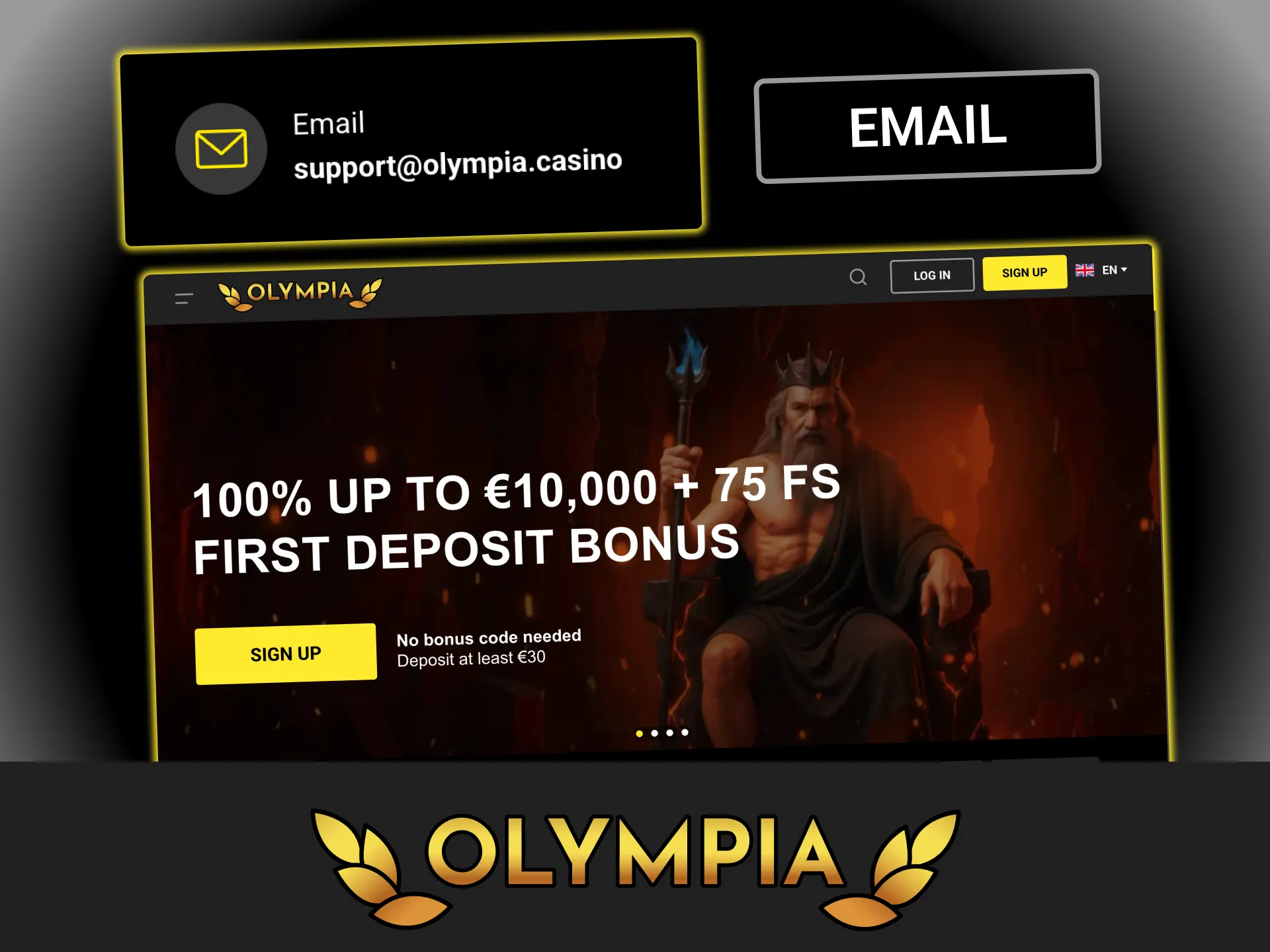 Send your verification questions directly to the official Olympia email address.